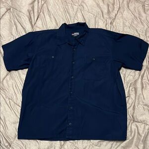 EUC Men’s Eotec Operator Grade Navy Blue Button Down Shirt Relaxed Fit Large